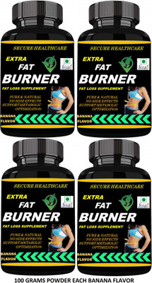 Secure Healthcare Extra Fat Burner Banana Flavor 100 gms Powder (Pack Of 4)(4 x 100 g)