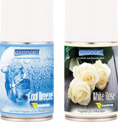 Airance Cool Breeze, White Rose Automatic Spray, Refill, Spray(2 x 125 ml)