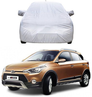 AutoRetail Car Cover For Hyundai i20 Active (With Mirror Pockets)(Silver)