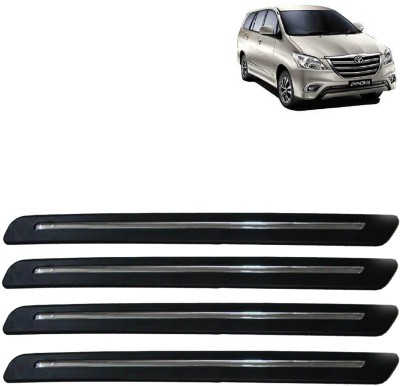 VOCADO Silicone Car Bumper Guard(Black, Silver, Pack of 4, Toyota, Innova)