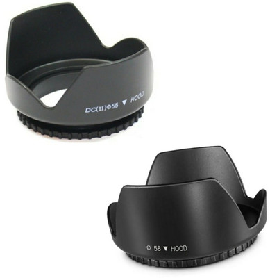 BOOSTY 55mm and 58mm Digital Tulip Flower  Lens Hood(58 mm, Black)