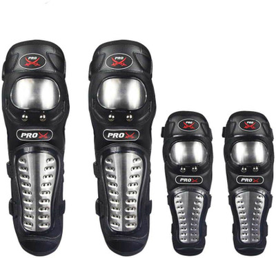 P A Knee Guard, Elbow Guard Free Black(Pack of 4)