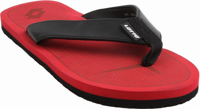 Lotto RED/BLACK FABRICA PU SLIPPERS For MEN 6 Flip Flops at flipkart