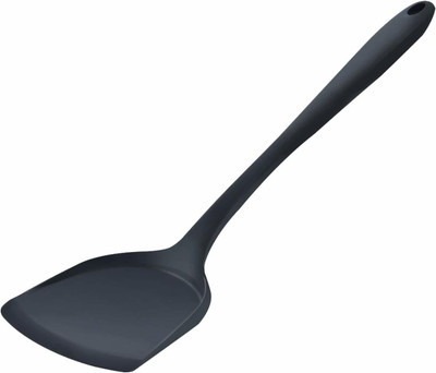 P-PLUS INTERNATIONAL Silicone Utensils with Nonstick, (Silcone Spatula Black) Non-Stick Spatula(Pack of 1)