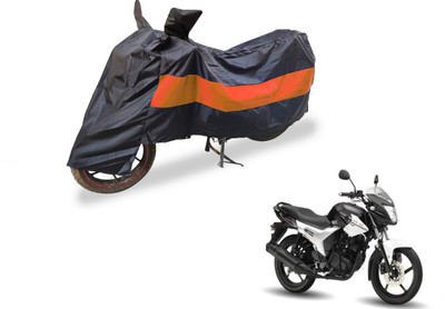 Auto Hub Two Wheeler Cover for Yamaha(SZ R, Black, Orange)