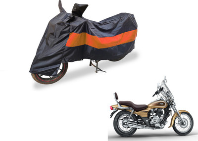 Auto Hub Two Wheeler Cover for Bajaj(Avenger, Black, Orange)