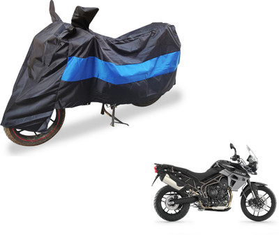 Amanzo Two Wheeler Cover for Triumph(Tiger 800 XR, Black, Blue)