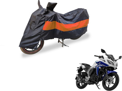 Auto Hub Two Wheeler Cover for Yamaha(Fazer, Black, Orange)
