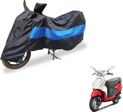 Auto Hub Two Wheeler Cover for Hero(Pleasure, Black, Blue)