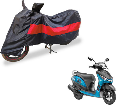 Auto Hub Two Wheeler Cover for Yamaha(Alpha, Black, Red)
