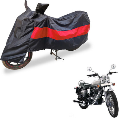 Amanzo Two Wheeler Cover for Royal Enfield(Bullet 350, Black, Red)