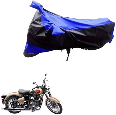 ELECTRIBLES Two Wheeler Cover for Royal Enfield(Thunderbird 500, Black, Blue)