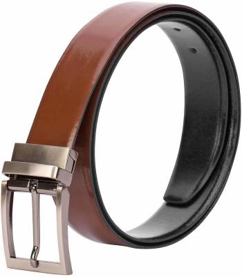 Vincent Xavier Men Formal Black, Brown Genuine Leather Reversible Belt