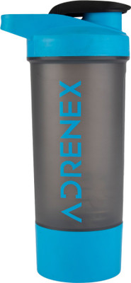 Adrenex by Flipkart 700 ml Plastic Shaker(Pack of 1, Blue, Grey)