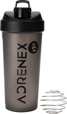 Adrenex by Flipkart 700 ml Plastic Shaker(Pack of 1, Black, Grey)