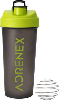 Adrenex by Flipkart 700 ml Plastic Shaker(Pack of 1, Grey, Green)