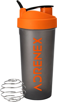 Adrenex by Flipkart 700 ml Plastic Shaker(Pack of 1, Grey, Orange)