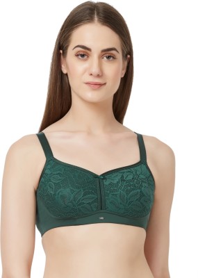 SOIE Women T-Shirt Non Padded Bra(Green)