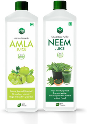 Scorlife Amla Juice 1000ml. & Neem Juice 1000ml. Sugar Free(2 x 1000 ml)