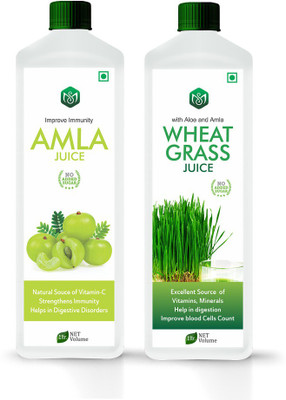 Scorlife Amla Juice 1000ml. & Wheatgrass Juice 1000ml. Sugar Free(2 x 1000 ml)