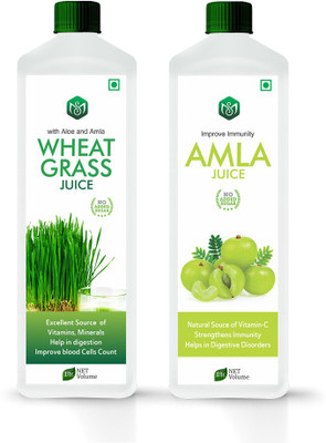 Scorlife Wheatgrass Juice 1000ml. & Amla Juice 1000ml. Sugar Free(2 x 1000 ml)