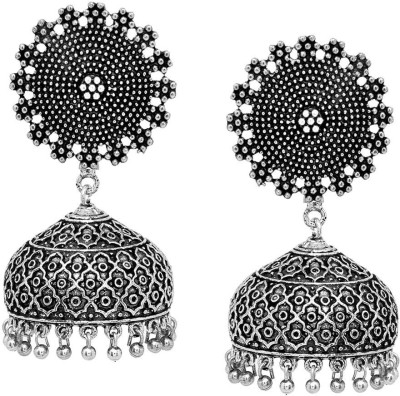 V L INTERNATIONAL Fashion Trendy Silver Plated Jhumka Jhumki Earrings Set Alloy Jhumki Earring