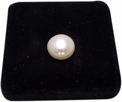 Sahiba Gems White Cut Natural Pearl Gemstone(4.28 carat)
