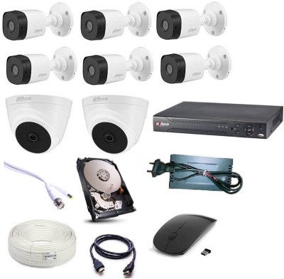 DAHUA DAHUA (2MP) 2 DOME 6 BULLET ,8 CHANNEL DVR, 8 CHANNEL POWER Security Camera(6 TB, 8 Channel)