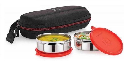 cello Max Fresh Super Steel 2 - Red 2 Containers Lunch Box 2 Containers Lunch Box(600 ml, Thermoware)