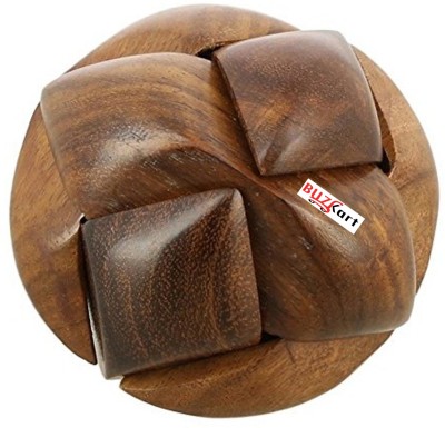 BuzyKart Hand-Crafted Wooden Jigsaw Soccer Ball 3D Brain Teaser Puzzle Game(1 Pieces)