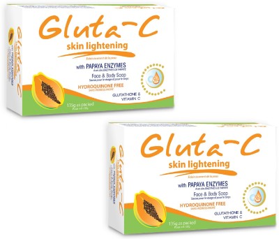 Gluta-C SKIN LIGHTENING SOAP WITH PAPAYA EXFOLIANTS(2 x 135 g)