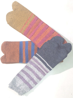 RAJAVI Women Striped Ankle Length(Pack of 3)