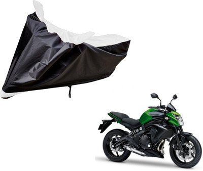 Amanzo Two Wheeler Cover for Kawasaki(Z250, Black, White)