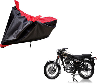 Auto Hub Two Wheeler Cover for Royal Enfield(Electra Delux, Black, Red)