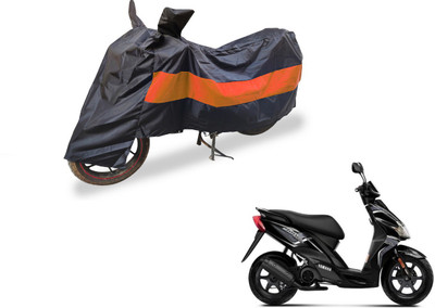 Auto Hub Two Wheeler Cover for Yamaha(Jog R, Black, Orange)