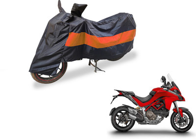 Amanzo Two Wheeler Cover for Ducati(Multistrada, Black, Orange)