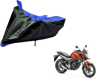 Auto Hub Two Wheeler Cover for Honda(CB Hornet 160, Black, Blue)