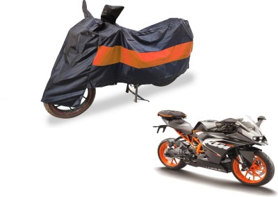 Auto Hub Two Wheeler Cover for KTM(RC 200, Black, Orange)