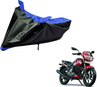 Auto Hub Two Wheeler Cover for TVS(Flame SR125, Black, Blue)