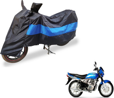 Auto Hub Two Wheeler Cover for Bajaj(Black, Blue)