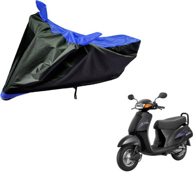 Auto Hub Two Wheeler Cover for Honda(Activa, Black, Blue)