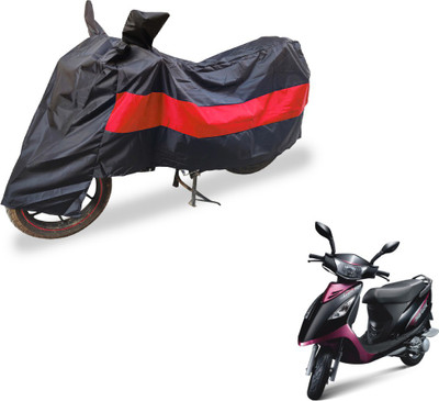 Auto Hub Two Wheeler Cover for TVS(Streek, Black, Red)