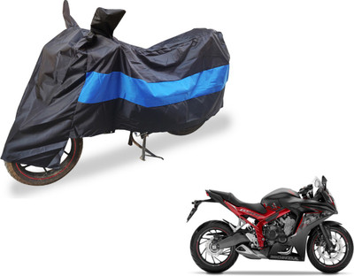 Amanzo Two Wheeler Cover for Honda(CBR 650F, Black, Blue)