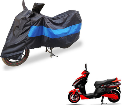 Auto Hub Two Wheeler Cover for Kinetic(Nova, Black, Blue)