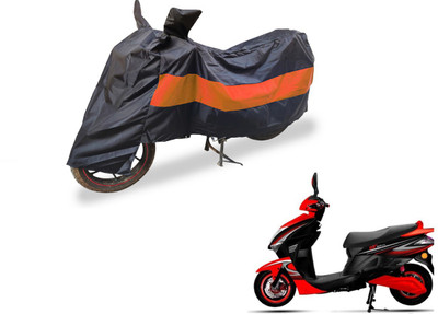 Auto Hub Two Wheeler Cover for Kinetic(Nova, Black, Orange)