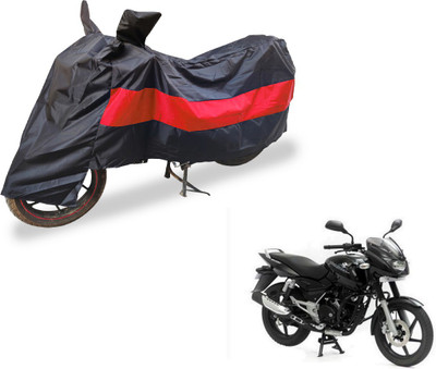 Auto Hub Two Wheeler Cover for Bajaj(Pulsar 150, Black, Red)