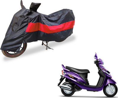 Auto Hub Two Wheeler Cover for Mahindra(Rodeo RZ, Black, Red)