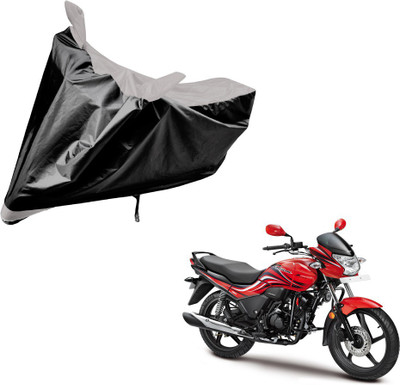 Amanzo Two Wheeler Cover for Hero(Passion Xpro, Black, Silver)