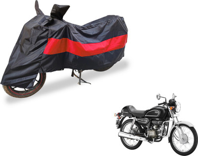 Auto Hub Two Wheeler Cover for Hero(Splendor Pro Classic, Black, Red)