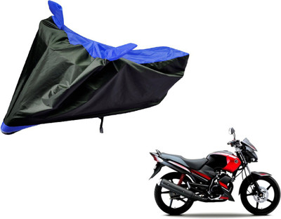 Auto Hub Two Wheeler Cover for Yamaha(Gladiator, Black, Blue)